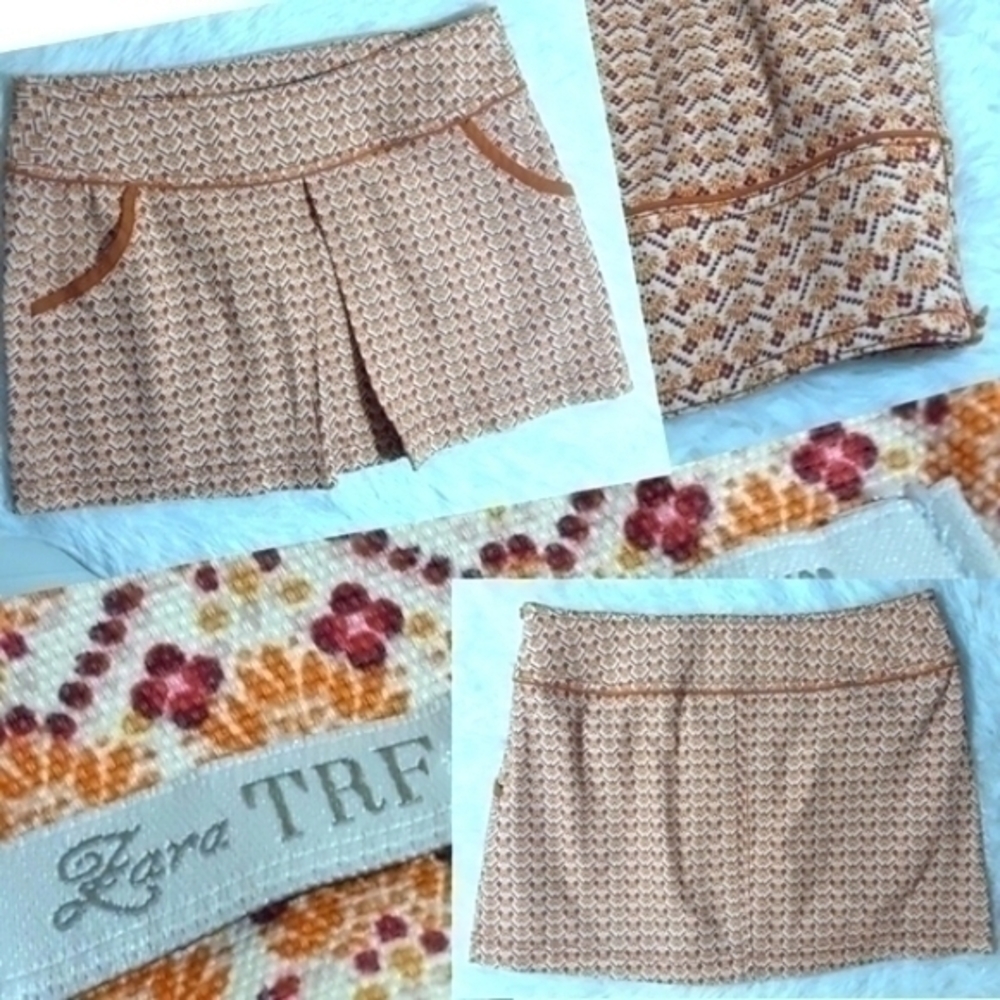 Zara TRF Vintage Style Mini Skirt